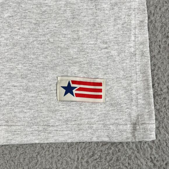 American Giant T Shirt Men Large Gray Crewneck American Made Flag Collection USA - Picture 2 of 9